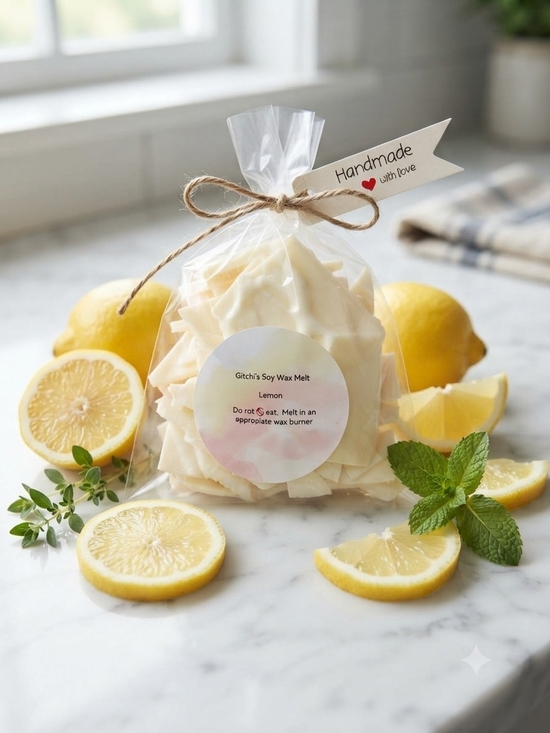 Other - Lemon Soy Wax Melts - Handmade Refreshing Citrus Scent